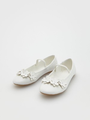 Reserved Ballerinas Schuhe Mädchen Weiß | JUC-327604