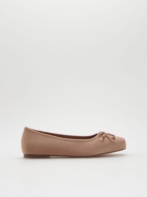 Reserved Ballerinasbow Detail Halbschuhe Damen Rosa | BZL-852749