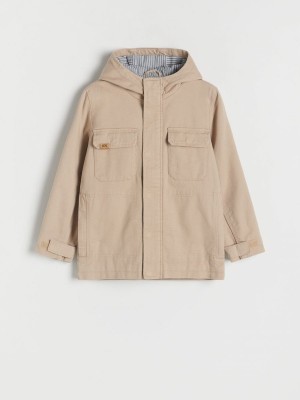 Reserved Baumwoll Parka Jacken Jungen Beige | MUB-874125