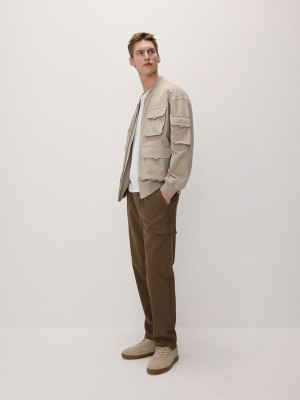 Reserved Bomber Jacken Herren Beige | RDK-347850