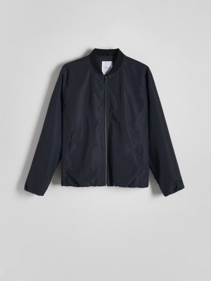 Reserved Bomber Jacken Herren Navy | MKA-768139