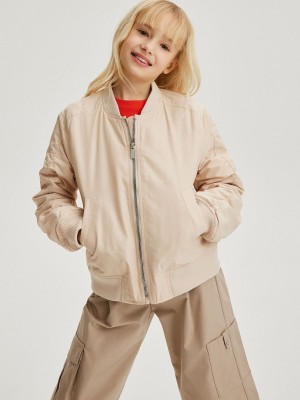 Reserved Bomber Jacken Mädchen Beige | OYC-428579