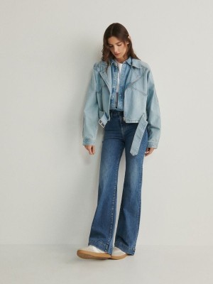 Reserved Bootcut Jeans Damen Blau | ITS-581973