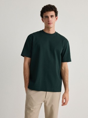 Reserved Boxy T-shirts Herren Dunkelgrün | LKB-501283