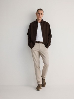 Reserved Chino Slim Fit Hosen Herren Beige | YFO-384092