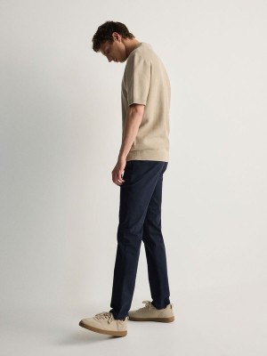 Reserved Chino Slim Fit Hosen Herren Navy | ORT-853091