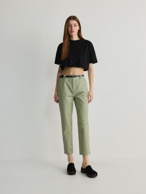 Reserved Chino With Hosen Damen Grün | YVW-875039