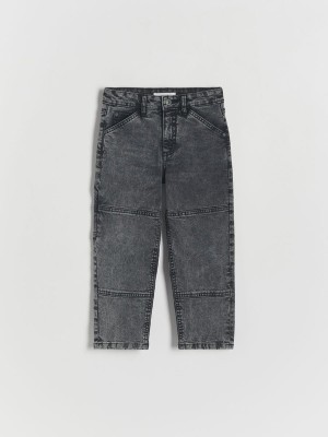 Reserved Elastic Weite Leg Jeans Jungen Hellgrau | YVD-974502