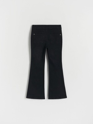 Reserved High Taille Flare Jeans Mädchen Schwarz | QSC-623087