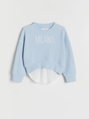 Reserved Jogging Top Sweatshirts Mädchen Blau | KTN-572081