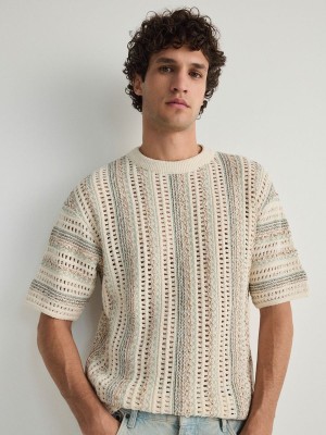 Reserved Jumper In Textured Knit Pullover Herren Mehrfarbig | BZC-697508