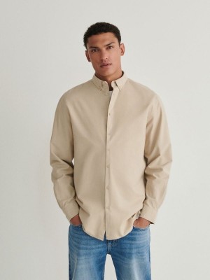 Reserved Kompfort Fit Hemd Herren Beige | RDC-895274