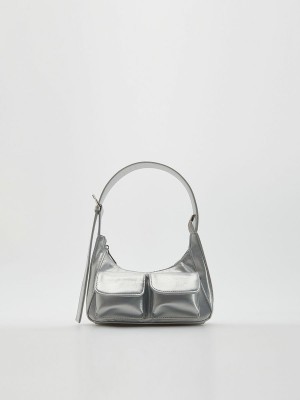 Reserved Metallic Effec Taschen Mädchen Silber | SMQ-769351