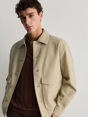 Reserved Outer Jacken Herren Beige | HOX-451230