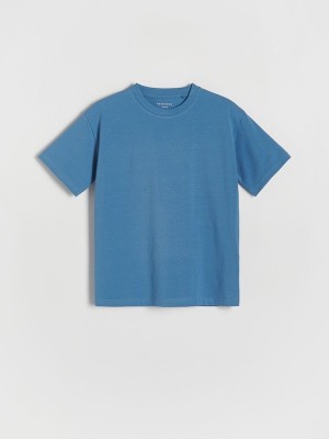 Reserved Oversized Baumwoll T-shirts Jungen Grau Blau | XRV-107326