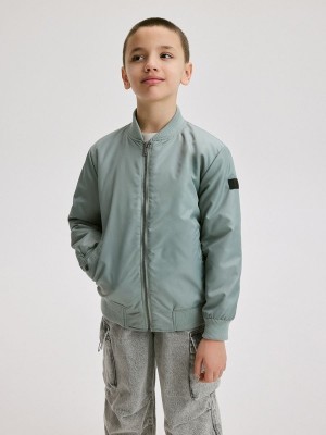 Reserved Oversized Bomber Jacken Jungen Türkis Grün | SIP-063719