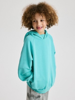 Reserved Oversized Pullover Jungen Türkis | FWO-054791