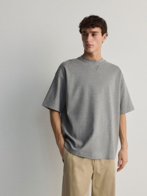 Reserved Oversized T-shirts Herren Hellgrau | IYL-187402