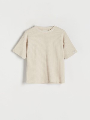 Reserved Oversized T-shirts Jungen Beige | YHA-259847