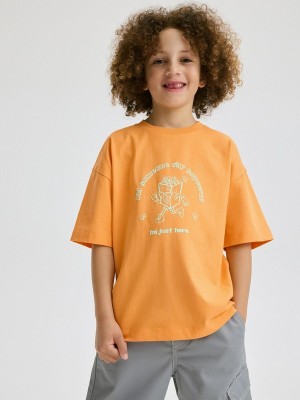 Reserved Oversized T-shirts Jungen Koralle | IHV-316245