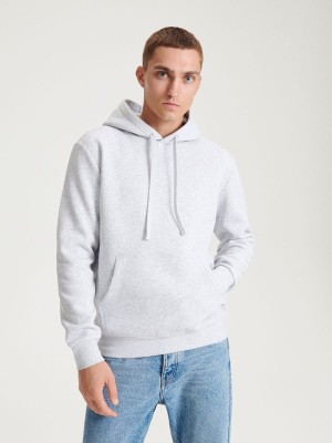 Reserved Plain Baumwoll Rich Sweatshirts Herren Hellgrau | WLA-379516