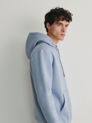 Reserved Plain Sweatshirts Herren Blau | IZF-207168