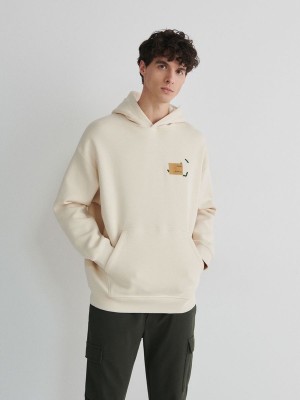 Reserved Plain Sweatshirts Herren Weiß | UEF-852197