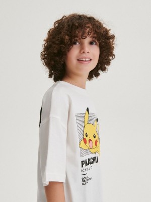 Reserved Pokémon T-shirts Jungen Weiß | DAH-413798