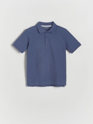 Reserved Polo T-shirts Jungen Grau Blau | OTD-295418