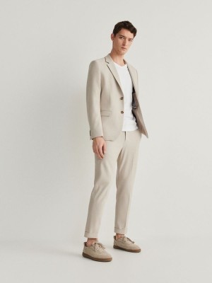 Reserved Pressed Crease Hosen Herren Beige | RDA-291780