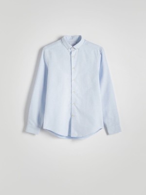 Reserved Regular Fit Plain Hemd Herren Blau | YAK-532710