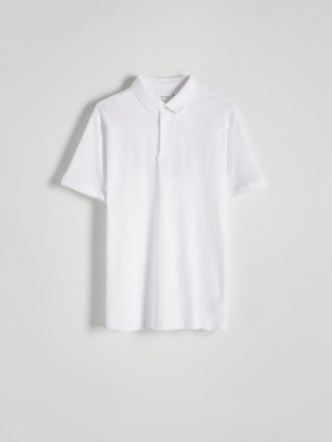 Reserved Regular Fit Polo Shirts Herren Weiß | IXP-831945