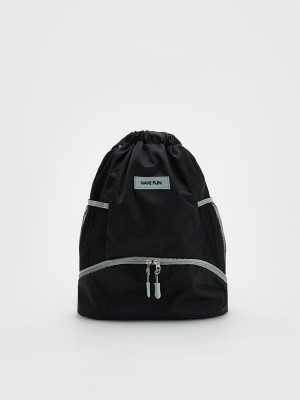 Reserved Rucksack Taschen Mädchen Schwarz | JGH-324865