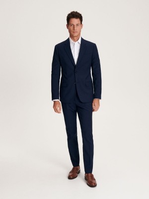 Reserved Slim Fit Anzüge Herren Navy | AOP-085367