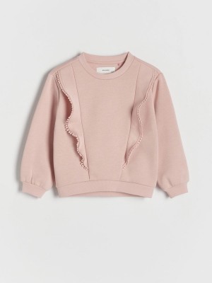 Reserved Sweatdecorative Spitze Sweatshirts Mädchen Rosa | VMQ-512784