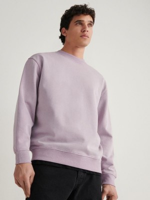 Reserved Sweatwash Effect Sweatshirts Herren Lila | EGR-087231