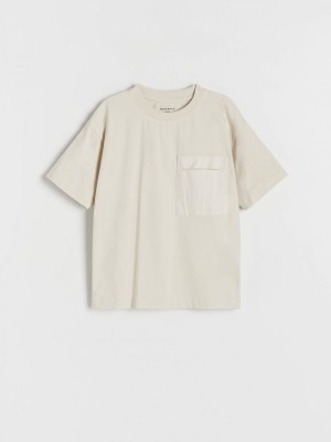 Reserved T-a Pocket T-shirts Jungen Beige | GXT-612408