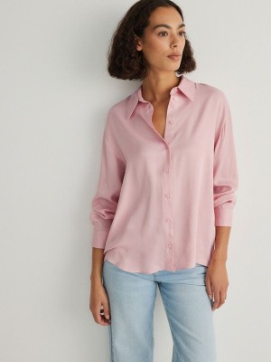 Reserved Viscose Hemd Damen Rosa | UKG-258149