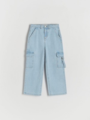 Reserved Weite Legcargo Pockets Jeans Mädchen Blau | ADR-481576