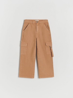 Reserved Weite Legcargo Pockets Jeans Mädchen Beige | PDF-025671