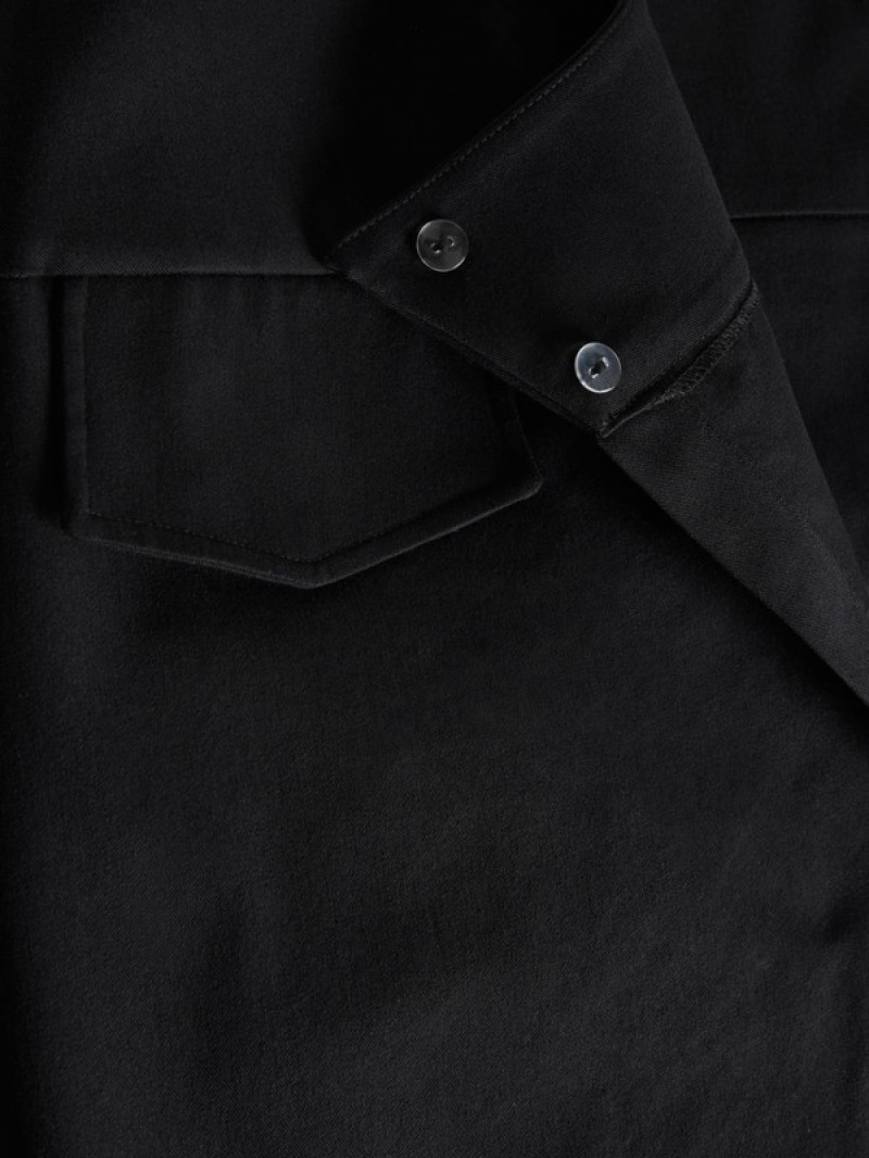 Reserved Asymmetrical Front Detail Röcke Damen Schwarz | SEM-560289