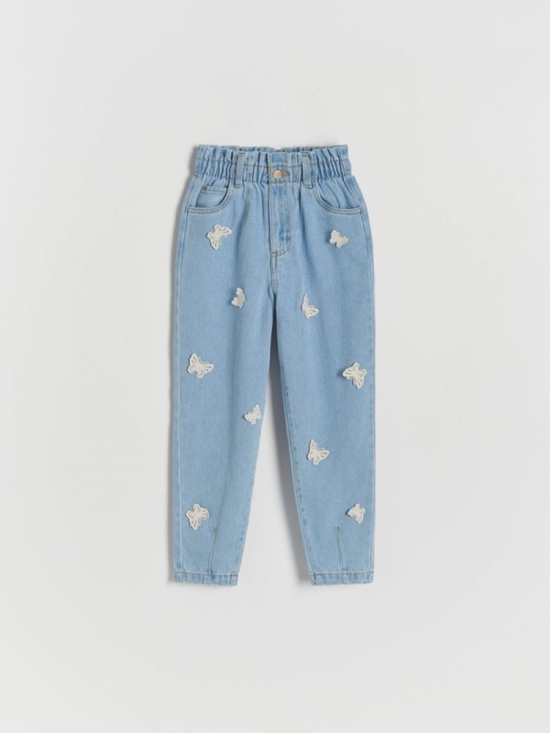 Reserved Baggyappliqué Jeans Mädchen Blau | SXT-213065