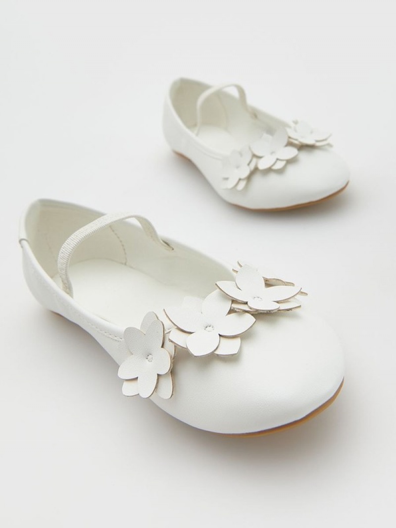 Reserved Ballerinas Schuhe Mädchen Weiß | JUC-327604