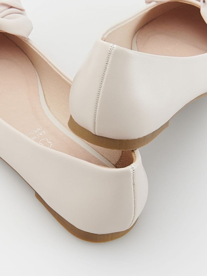 Reserved Ballerinasbow Detail Schuhe Mädchen Beige | HIP-691740