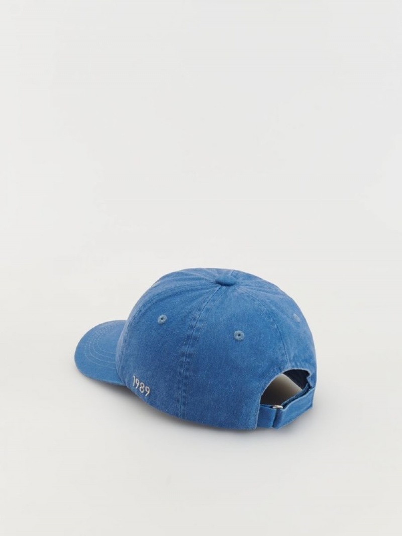 Reserved Baumwoll Baseball Kappen Jungen Blau | NTR-423807