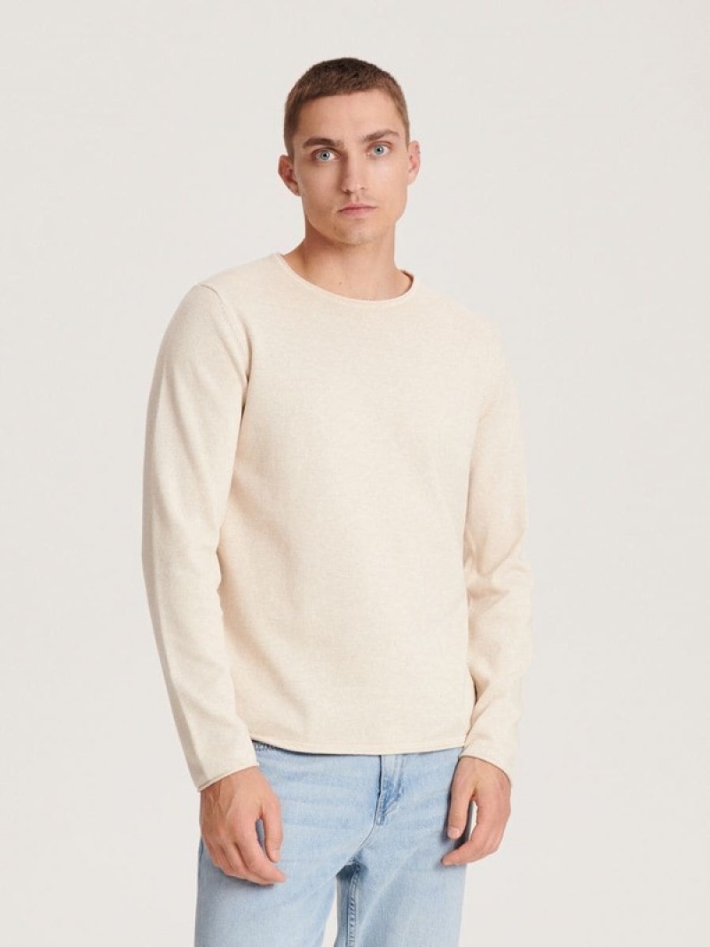 Reserved Baumwoll Pullover Herren Beige | EWG-729045