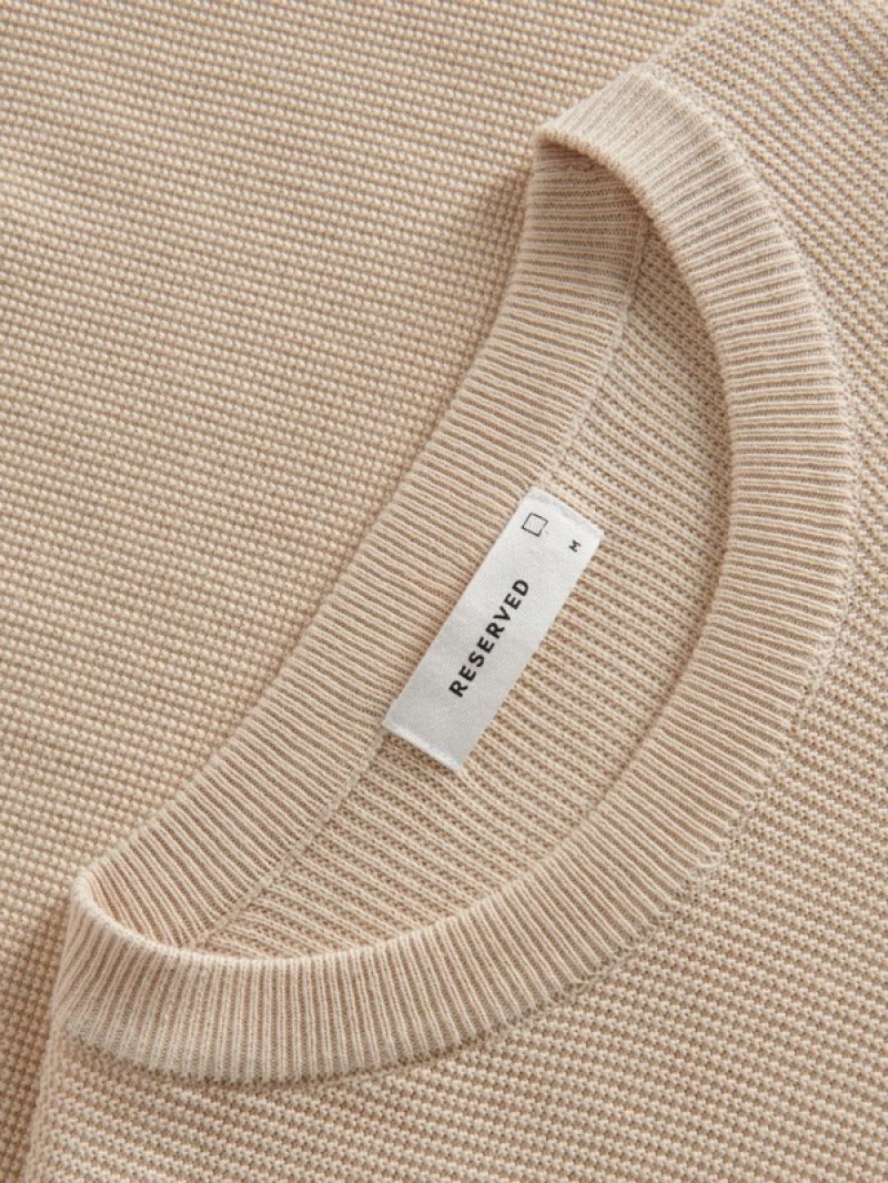 Reserved Baumwoll Pullover Herren Beige | ZWP-451680