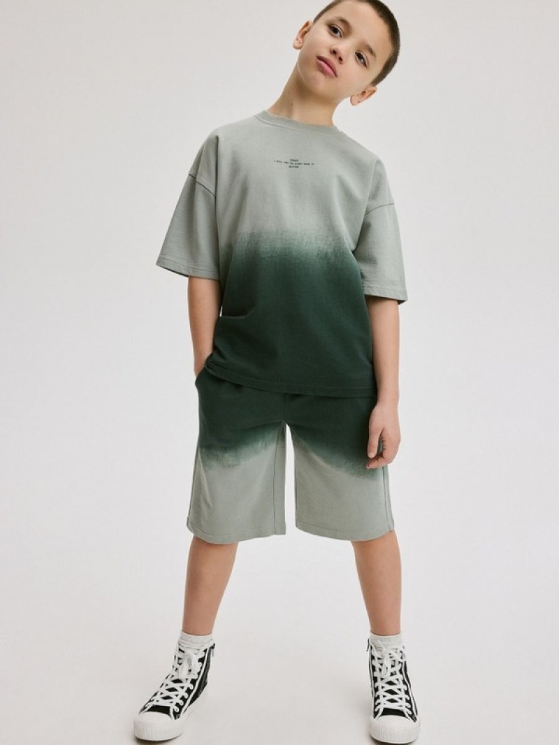 Reserved Baumwoll Rich Set T-shirts Jungen Dunkelgrün | ZYC-167902