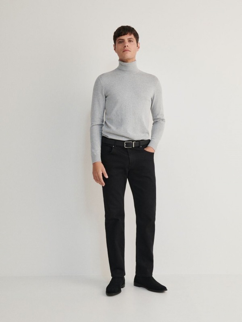 Reserved Baumwoll Rich Turtleneck Pullover Herren Hellgrau | KZU-059267