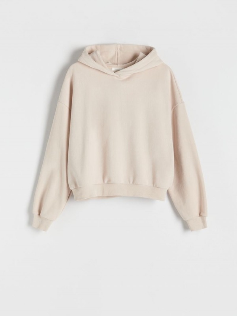 Reserved Baumwoll Sweatshirts Damen Beige | LOP-813097